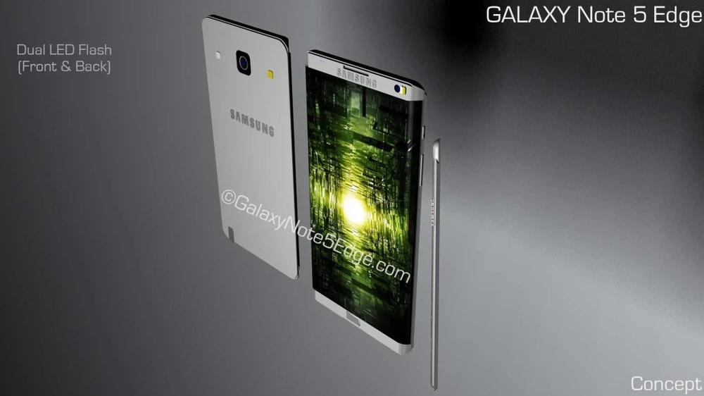 Concept Galaxy Note 5 Edge siêu mỏng hai màn hình ảnh 1