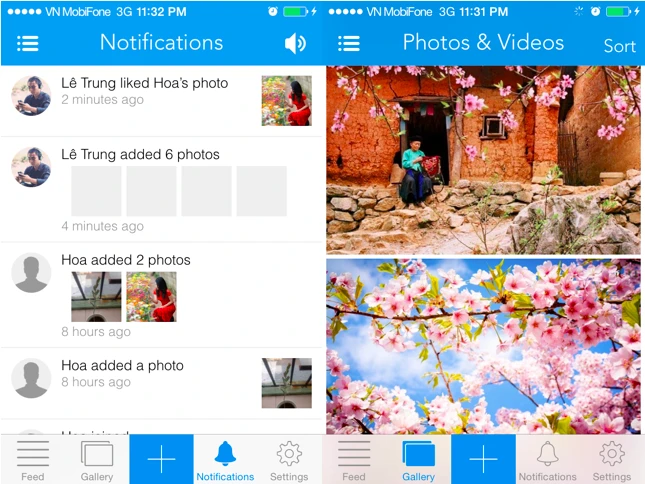 Chia sẻ video và hình ảnh theo nhóm ảnh 4