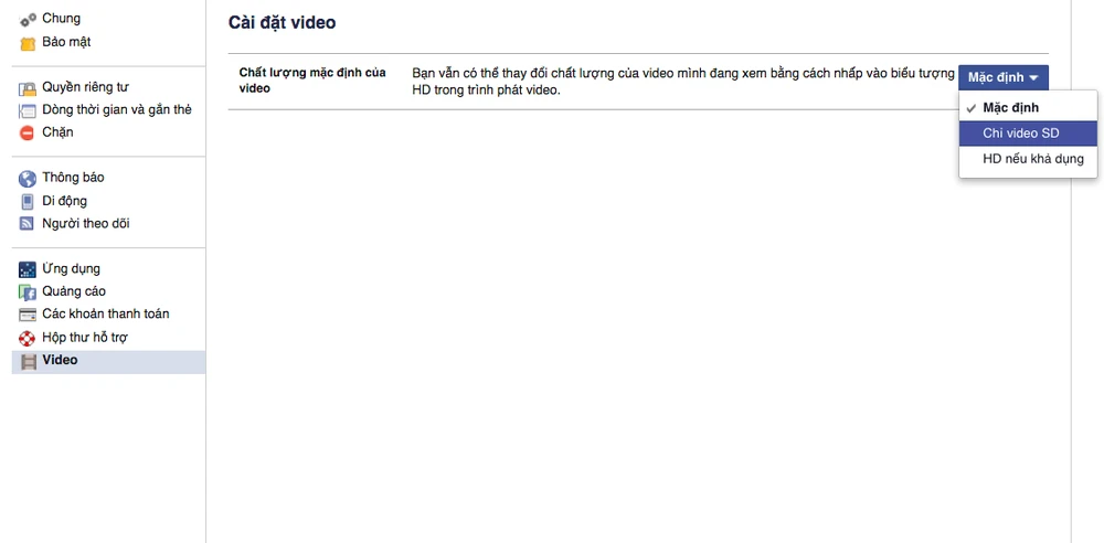 Cách thay đổi chất lượng video trên Facebook ảnh 1