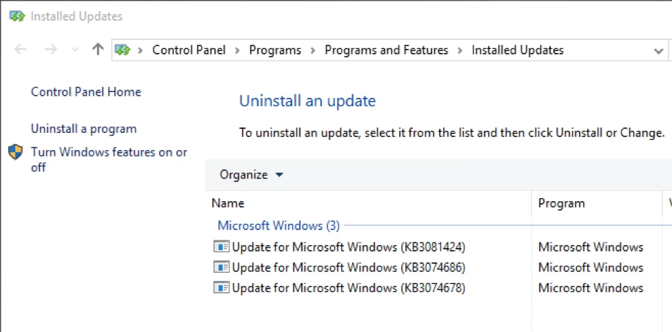 Cách gỡ bỏ các bản cập nhật trong Windows 10 ảnh 2 Cách gỡ bỏ các bản cập nhật trong Windows 10 ảnh 2