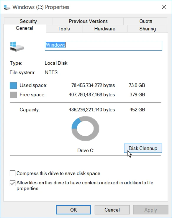 Lấy lại dung lượng ổ cứng sau khi nâng cấp Windows 10 ảnh 1