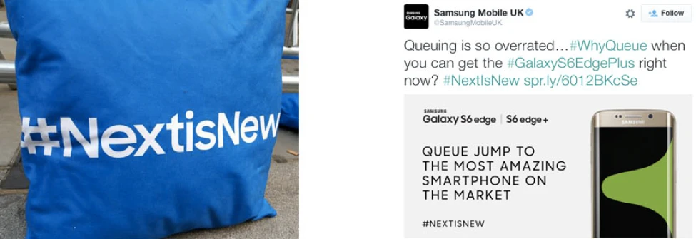 Samsung muốn bán điện thoại cho người xếp hàng mua iPhone 6s ảnh 2