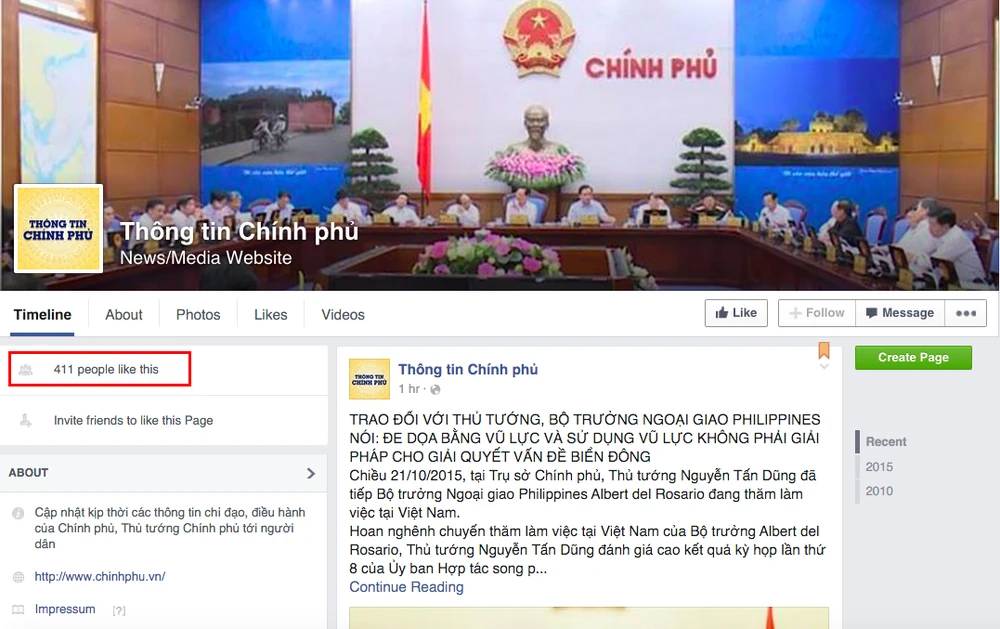 Hàng loạt facebook mạo danh 'Thông tin chính phủ' ảnh 2