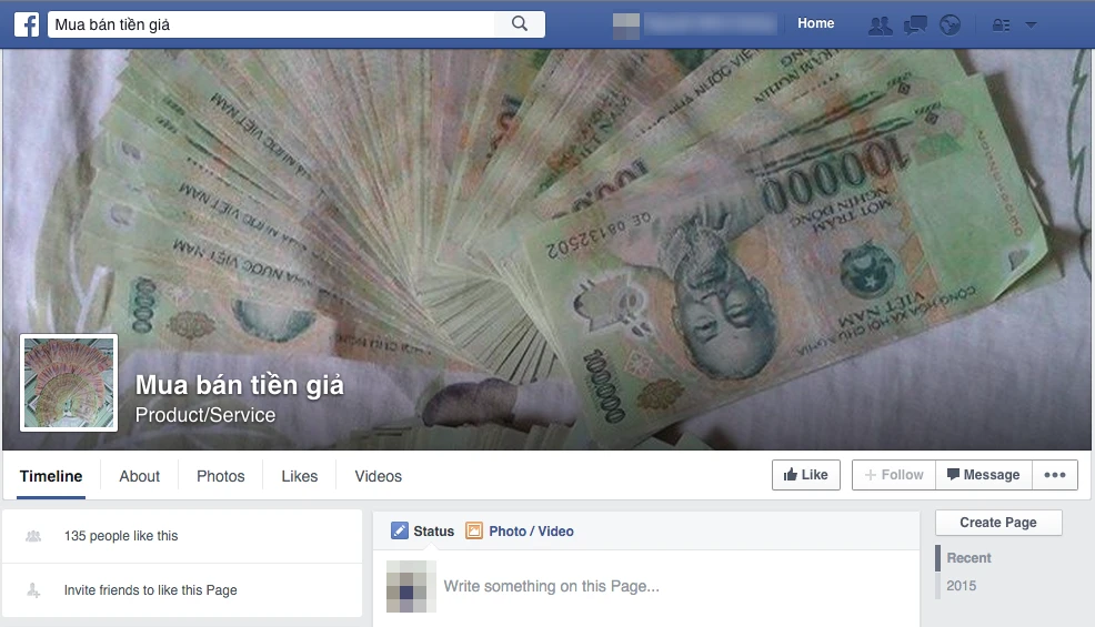 Mua tiền giả trên Facebook dễ như trở bàn tay ảnh 2