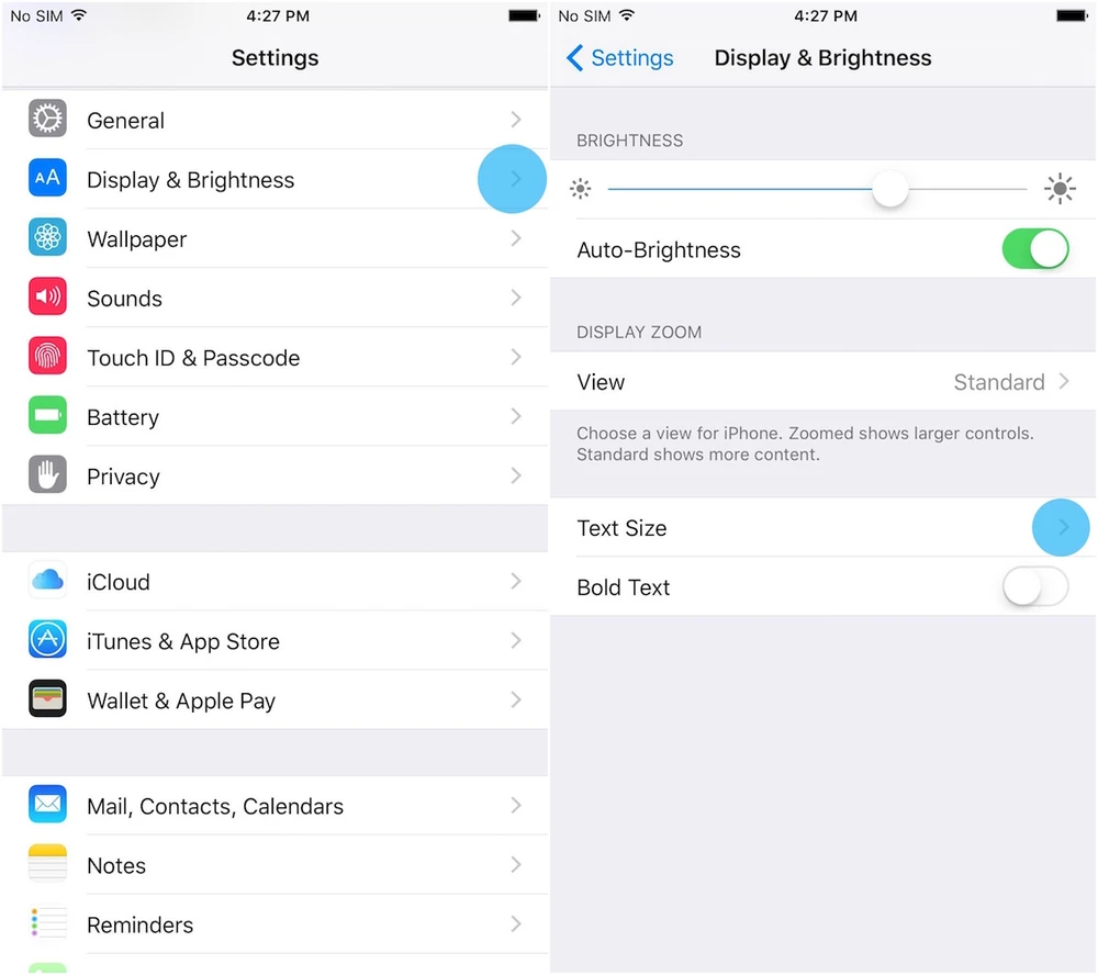 Cách thay đổi kích thước hiển thị trên iPhone ảnh 2