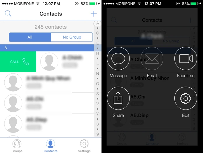 Quản lý danh bạ trên iPhone bằng cách vuốt và chạm ảnh 2
