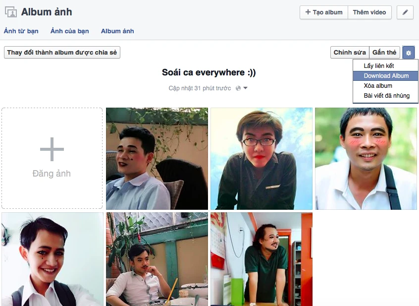 Facebook đã cho phép tải về toàn bộ album ảnh ảnh 1