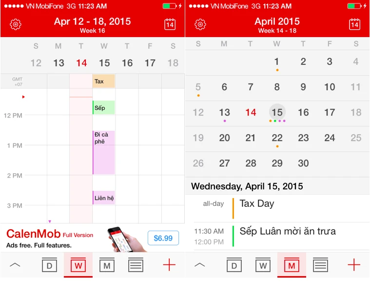 Không bỏ lỡ các sự kiện quan trọng với CalenMob ảnh 2