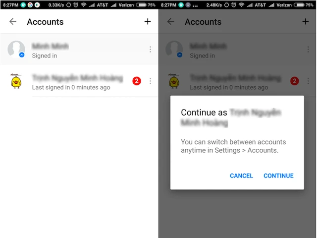 Đăng nhập nhiều tài khoản trên Messenger ảnh 2