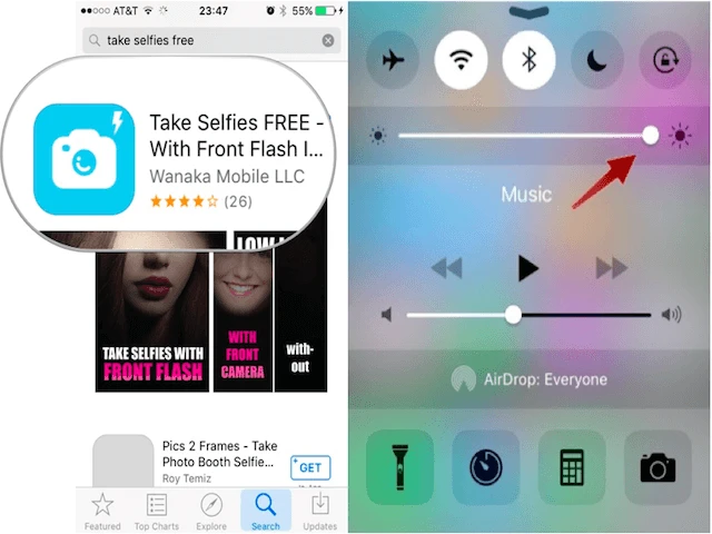 Bổ sung thêm đèn flash cho camera trước của iPhone ảnh 1