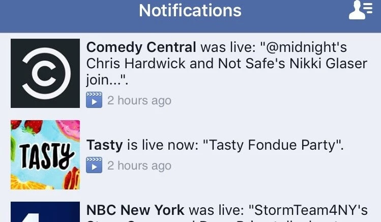 Tắt các thông báo khi có người trực tiếp video trên Facebook ảnh 1