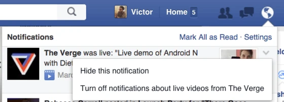 Tắt các thông báo khi có người trực tiếp video trên Facebook ảnh 3