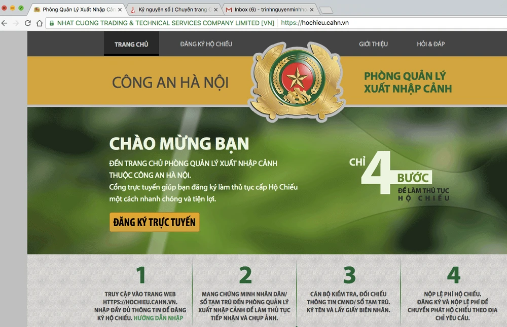 Hướng dẫn chi tiết cách đăng ký hộ chiếu qua mạng ảnh 3