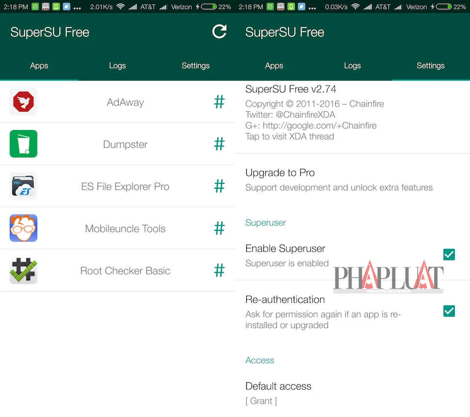Cấp quyền quản trị cho Remote Power Off bằng SuperSU