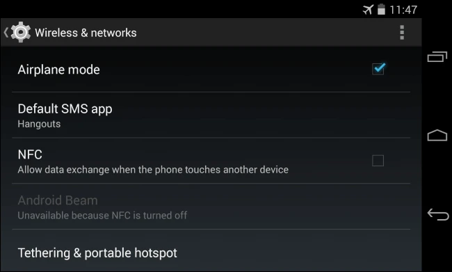 Kích hoạt chế độ máy bay