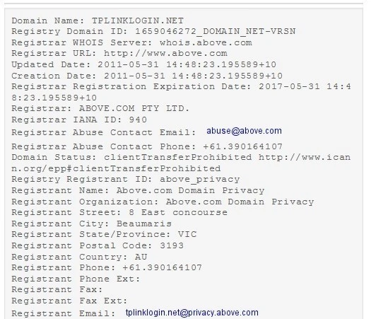 Tên miền của TP-Link bị bên khác mua lại