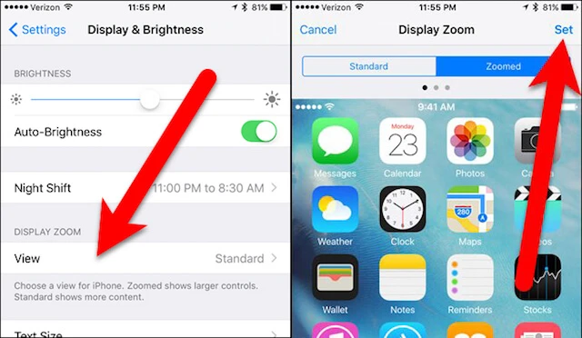Kích hoạt chế độ Zoomed để tăng kích thước văn bản trên iPhone