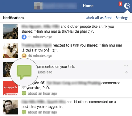 Facebook thay đổi các biểu tượng trên thanh thông báo