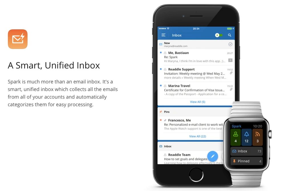 Spark giúp tự động phân loại email