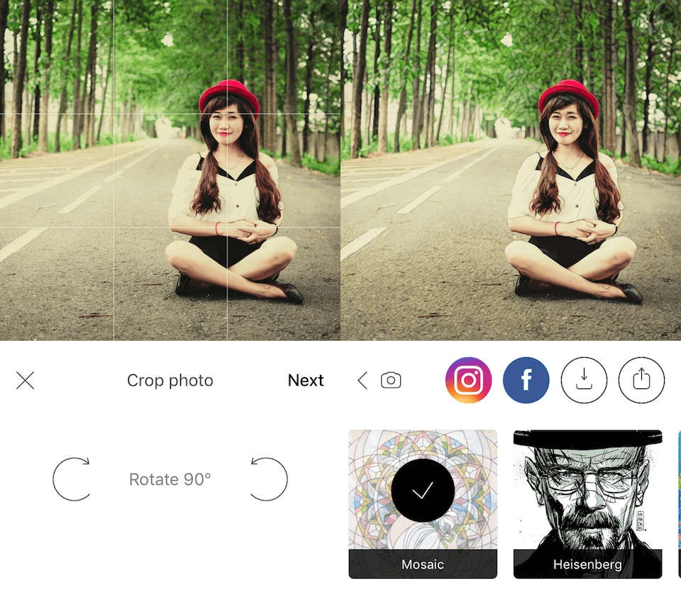 Áp dụng 35 bộ lọc của Prisma lên hình ảnh chỉ với một cú chạm