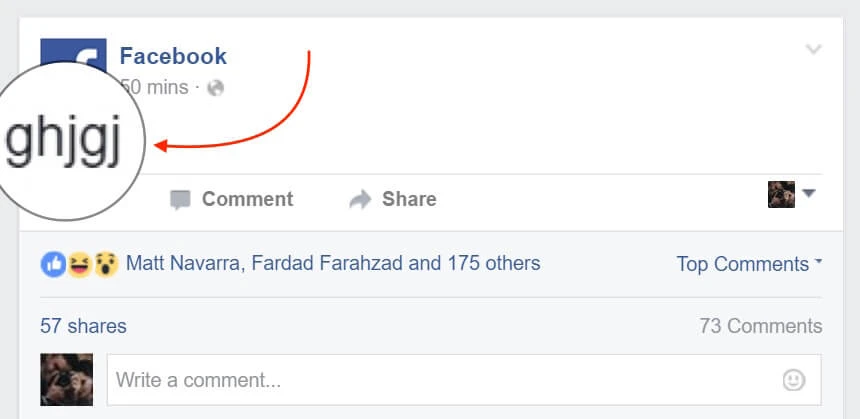 Đoạn status vô nghĩa được đăng tải trang Facebook UK