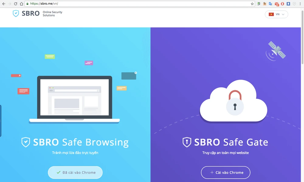 Cài đặt tiện ích SBRO Safe Browsing cho Chrome