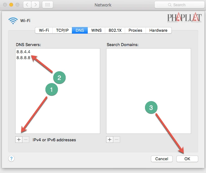 Đổi DNS trên Mac