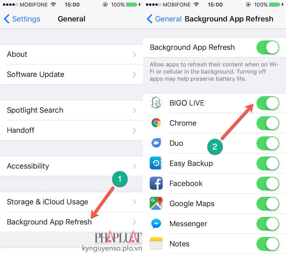 background app refresh