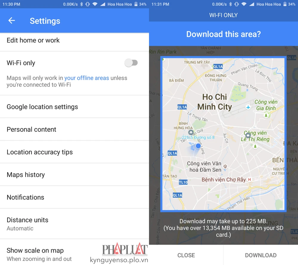 google maps cảnh báo kẹt xe