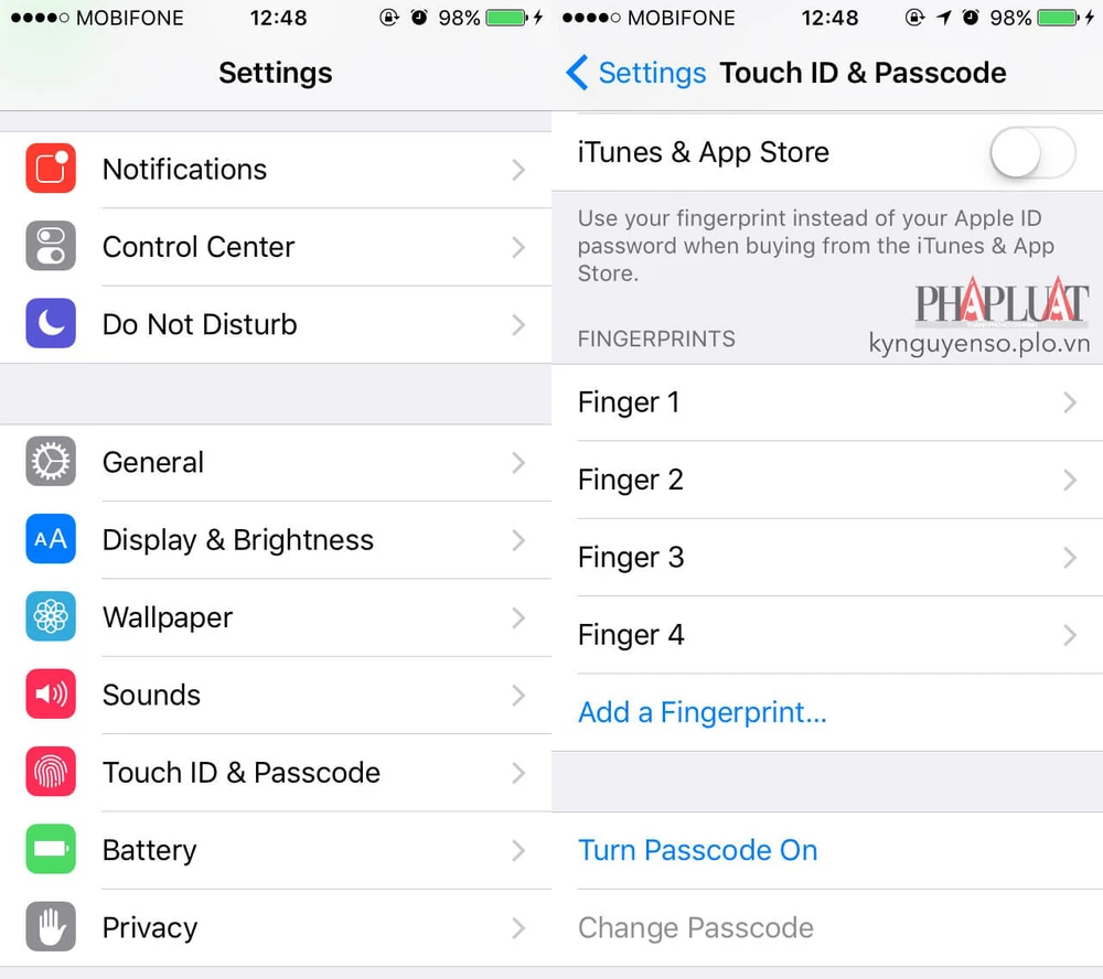 mã hóa dữ liệu trên ios
