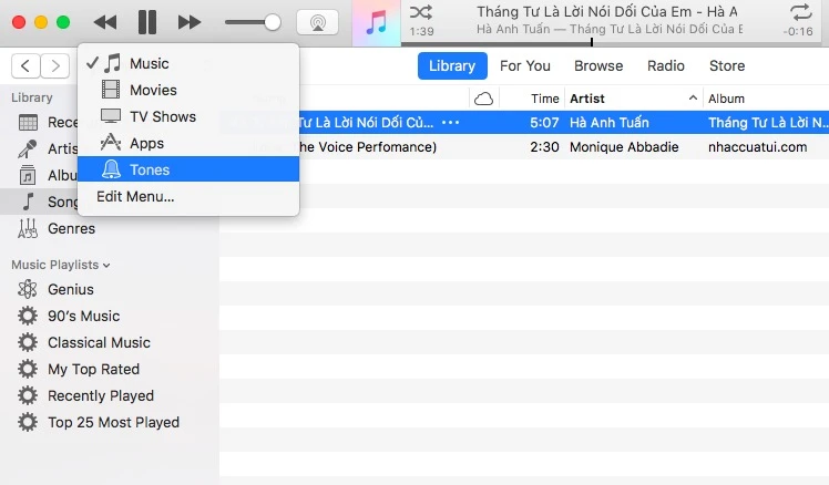 tạo nhạc chuông tùy ý cho iPhone