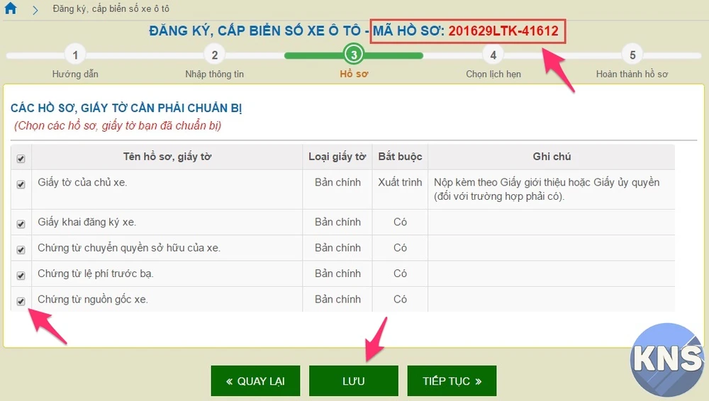 hướng dẫn cách đăng kí xe qua mạng