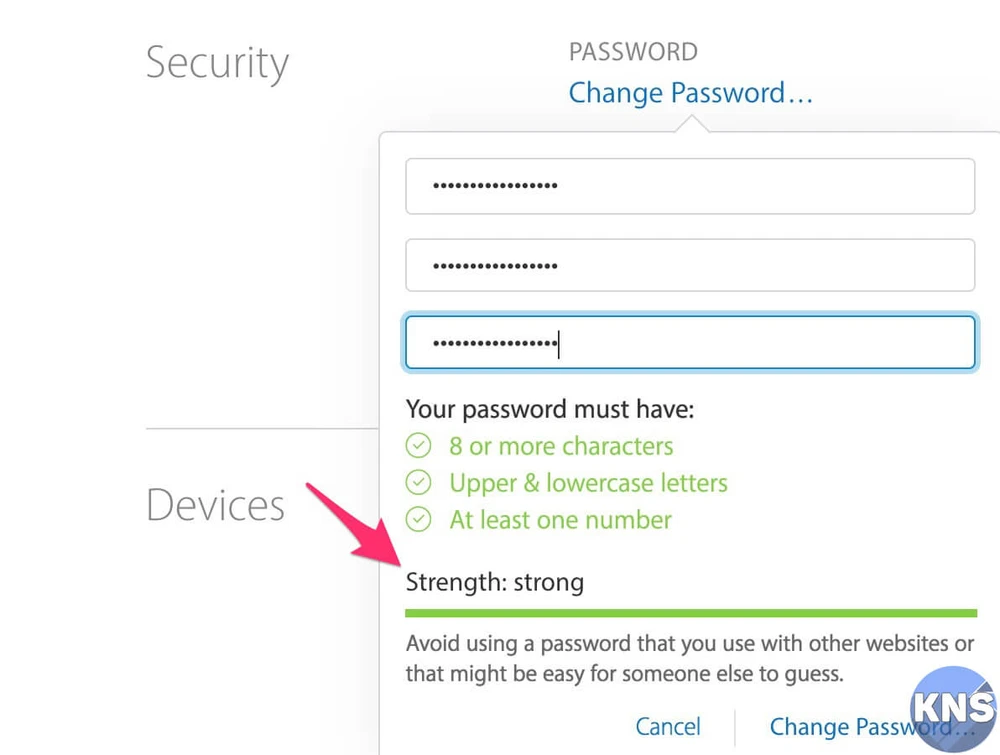 đổi mật khẩu icloud