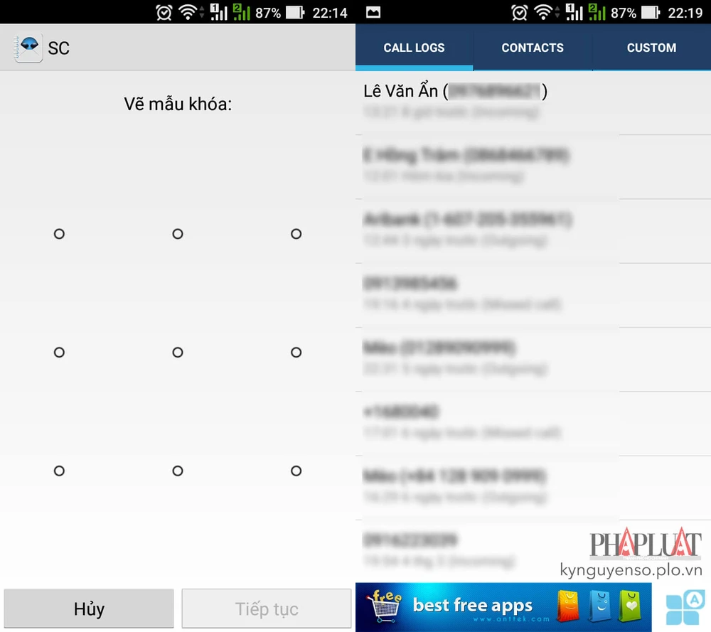 Cách ẩn cuộc gọi và tin nhắn quan trọng trên Android