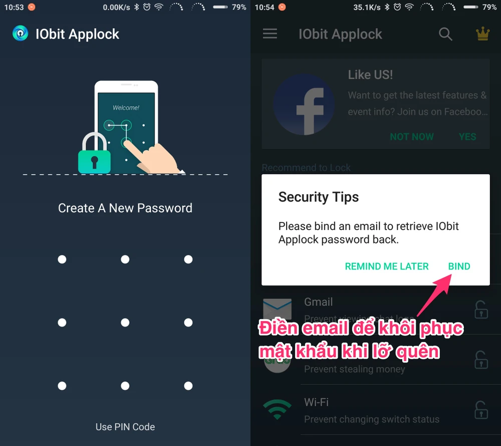 Thủ thuật mở khóa ứng dụng bằng khuôn mặt