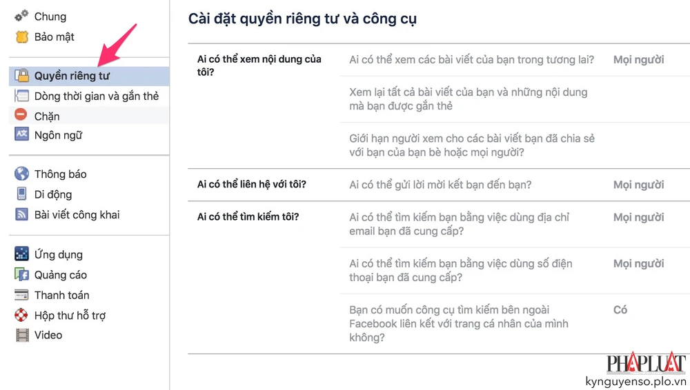 Mẹo để người khác không tìm thấy bạn trên Facebook