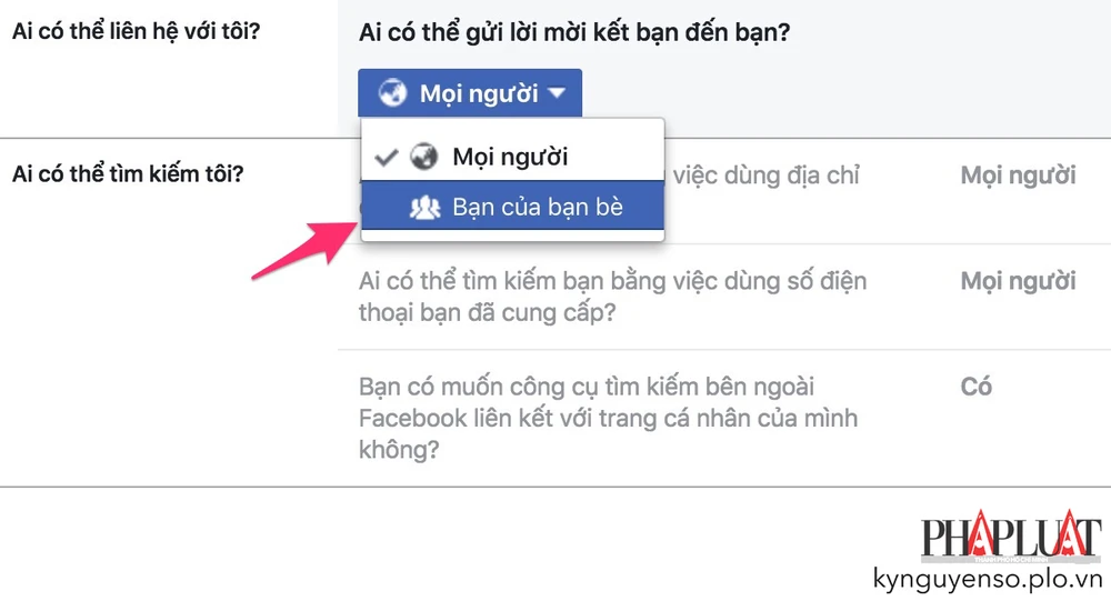 Mẹo để người khác không tìm thấy bạn trên Facebook