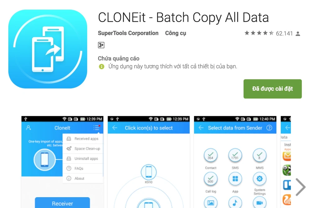 Cách chuyển dữ liệu từ smartphone cũ sang mới