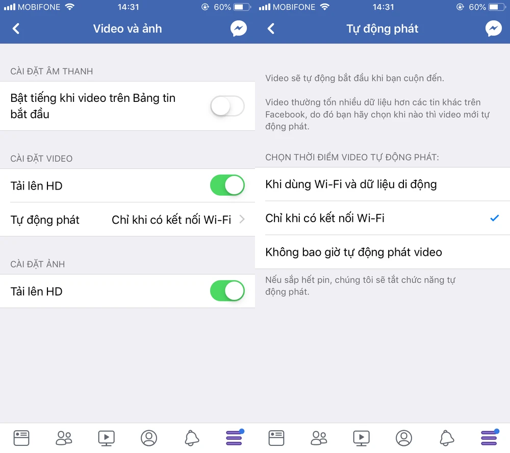 Cách tắt tính năng tự động phát video phiền phức