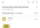 Cẩn trọng email chứa mã độc giả mạo cơ quan công an 