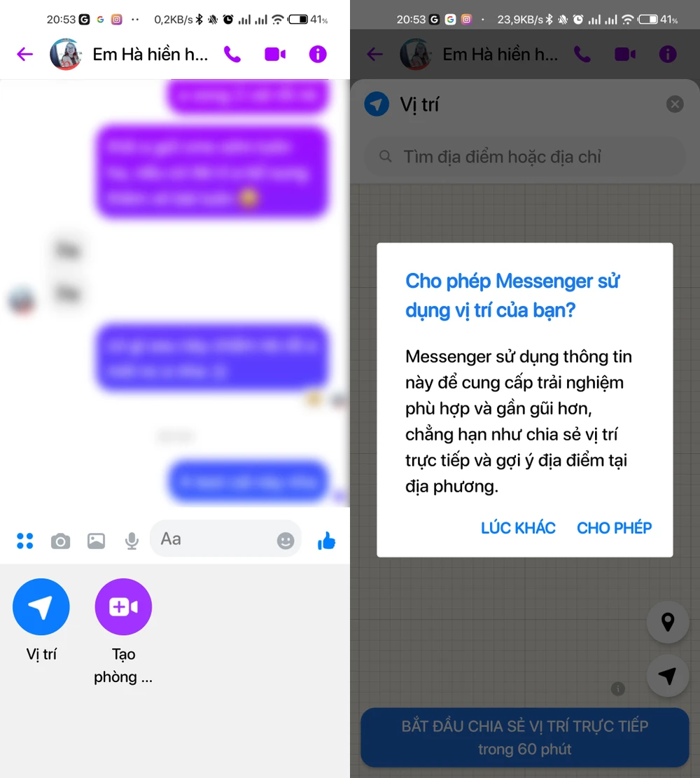 cap-quyen-cho-messenger