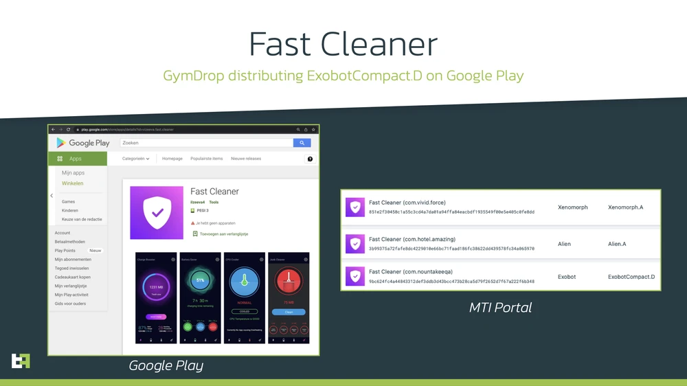 Ứng dụng Fast Cleaner có chứa phần mềm độc hại Octo. Ảnh: ThreatFabric