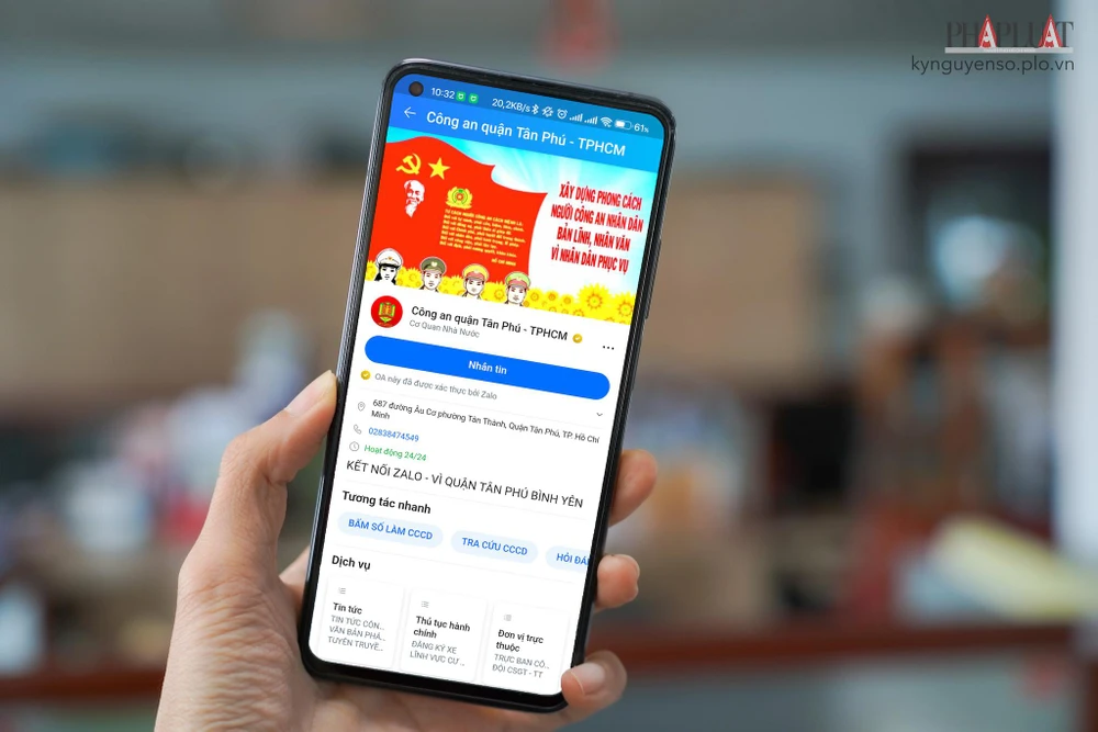  Cách lấy số thứ tự làm CCCD gắn chip qua Zalo. Ảnh: TIỂU MINH