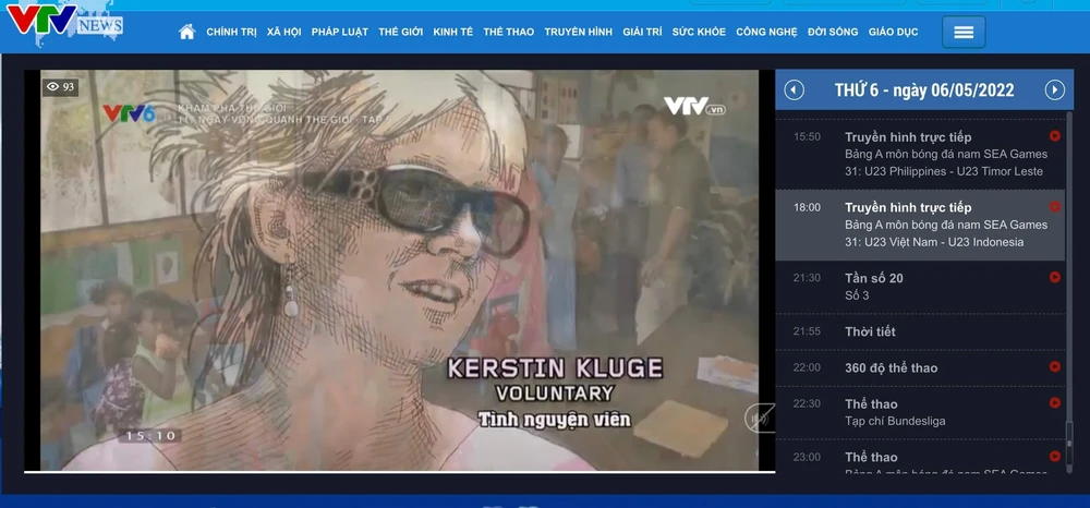 Xem trực tiếp các trận đá banh trên website của VTV. Ảnh: MINH HOÀNG