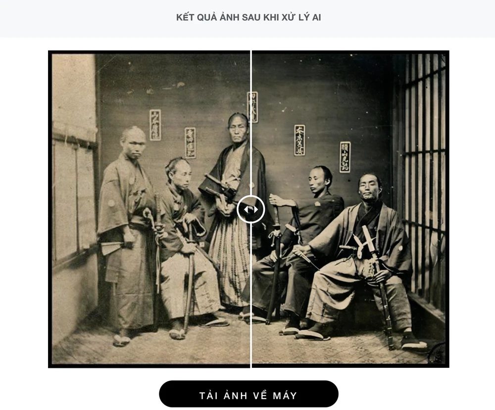 phuc-hoi-anh-cu So sánh chất lượng hình ảnh trước và sau khi phục hồi. Ảnh: MINH HOÀNG