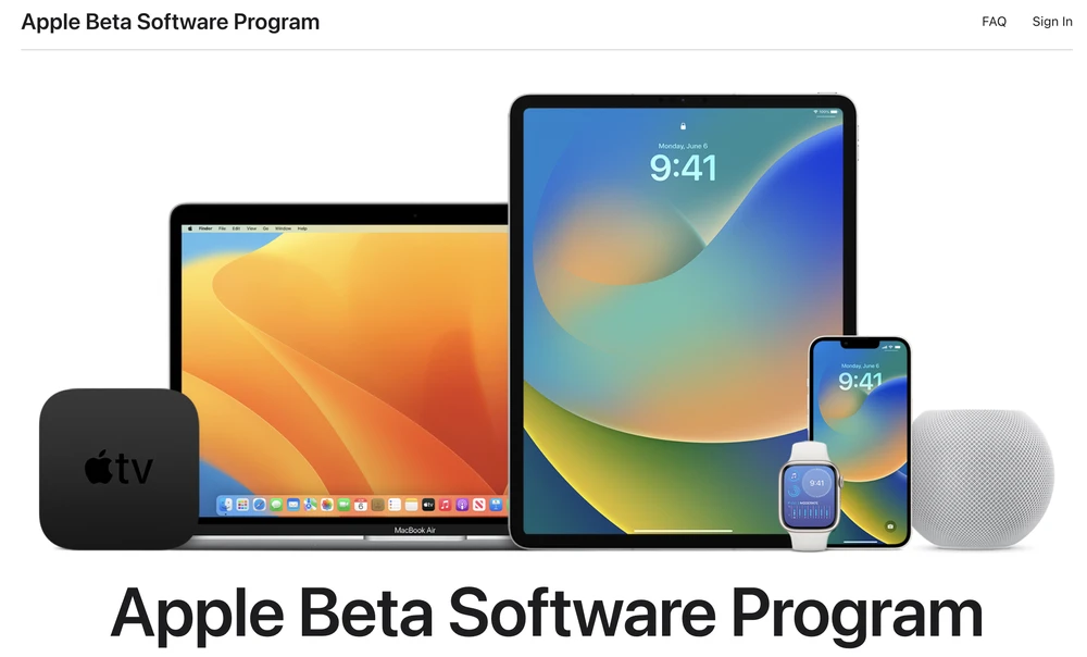 Đăng kí chương trình Apple Beta Software Program. Ảnh: TIỂU MINH