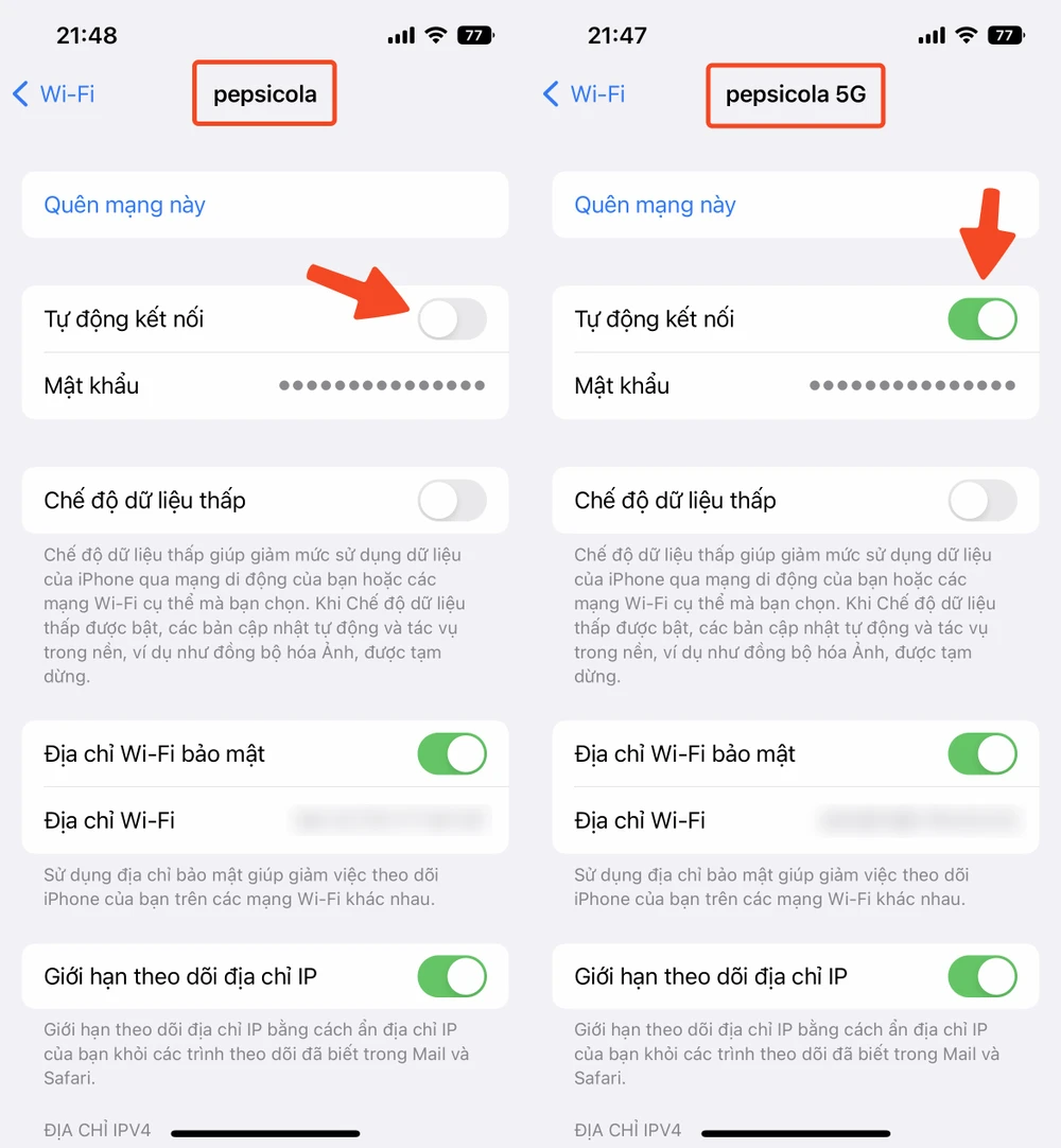 Mẹo giúp iPhone luôn kết nối với mạng WiFi nhanh hơn. Ảnh: MINH HOÀNG