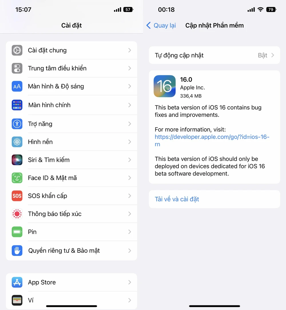 Cập nhật iOS lên phiên bản mới nhất. Ảnh: MINH HOÀNG