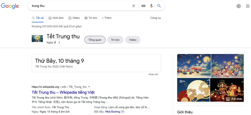 Tết trung thu năm nay rơi vào thứ Bảy ngày 10-9. Ảnh: TIỂU MINH