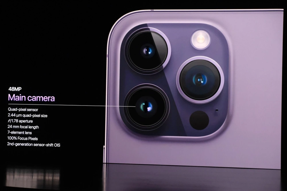 Camera iPhone 14 Pro Max được nâng cấp đáng kể. Ảnh: Apple 